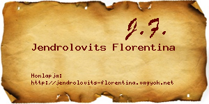 Jendrolovits Florentina névjegykártya